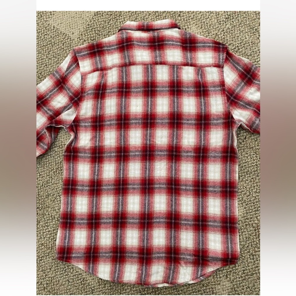 Mens Lucky Brand Long Sleeve Button Down Flannel Shirt Red Plaid​​ - Picture 2 of 2